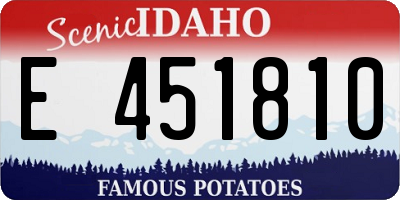 ID license plate E451810