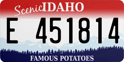 ID license plate E451814