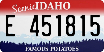 ID license plate E451815