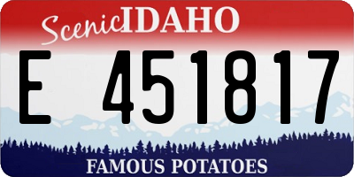 ID license plate E451817