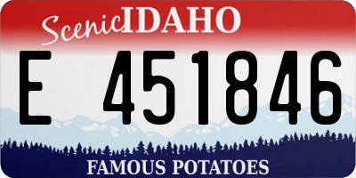 ID license plate E451846