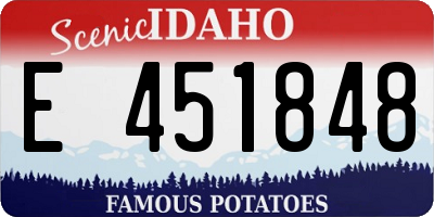 ID license plate E451848