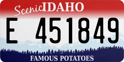 ID license plate E451849