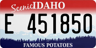 ID license plate E451850