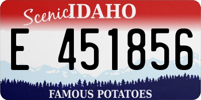 ID license plate E451856
