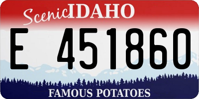 ID license plate E451860