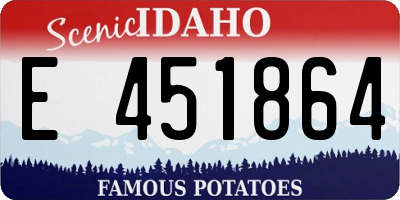ID license plate E451864