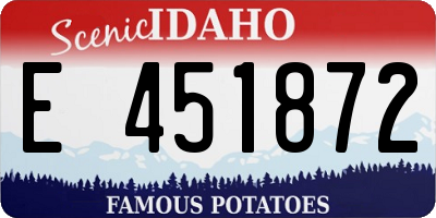 ID license plate E451872