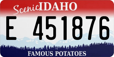 ID license plate E451876