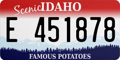 ID license plate E451878