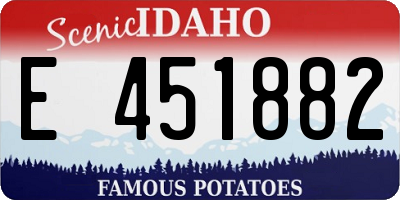 ID license plate E451882