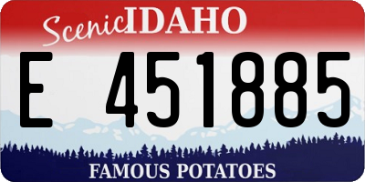 ID license plate E451885