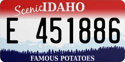 ID license plate E451886