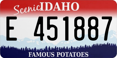 ID license plate E451887