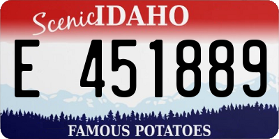 ID license plate E451889