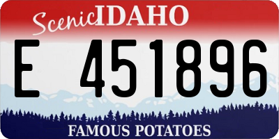 ID license plate E451896