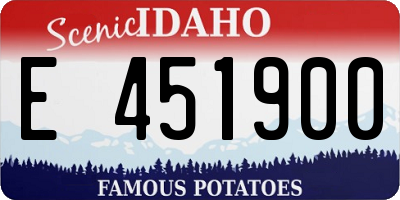 ID license plate E451900