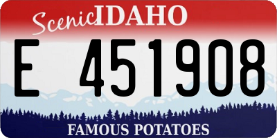 ID license plate E451908
