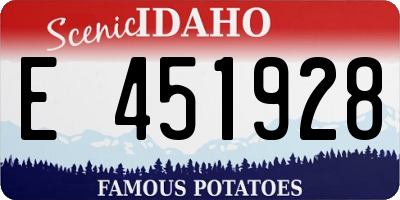 ID license plate E451928