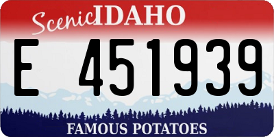 ID license plate E451939