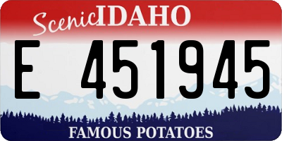 ID license plate E451945