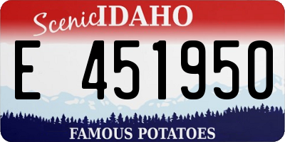 ID license plate E451950