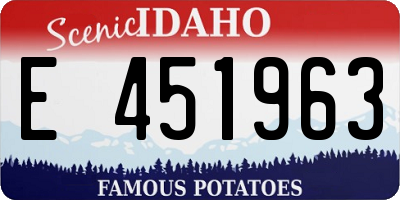 ID license plate E451963