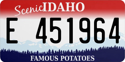 ID license plate E451964
