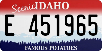 ID license plate E451965