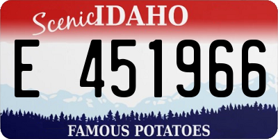 ID license plate E451966