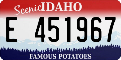 ID license plate E451967