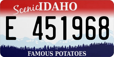 ID license plate E451968