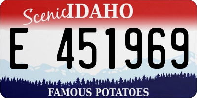 ID license plate E451969