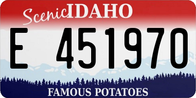ID license plate E451970