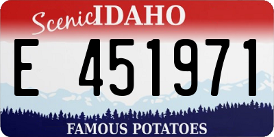 ID license plate E451971