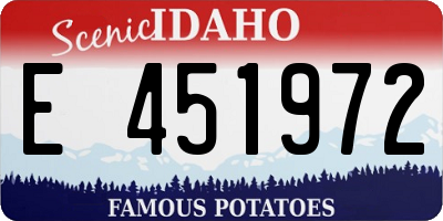 ID license plate E451972