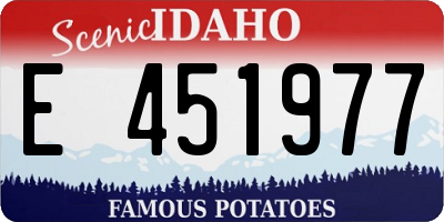 ID license plate E451977