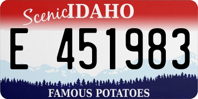 ID license plate E451983