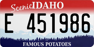 ID license plate E451986