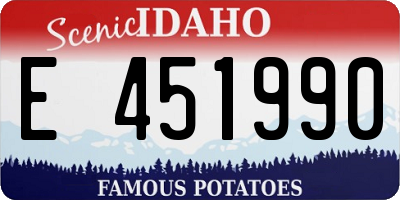 ID license plate E451990