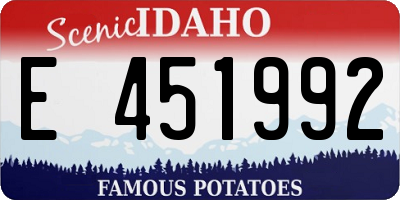 ID license plate E451992