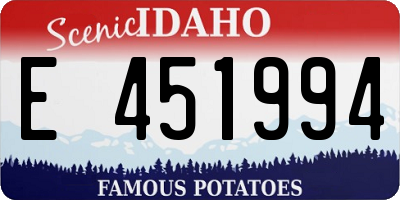 ID license plate E451994