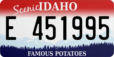 ID license plate E451995
