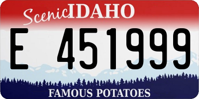ID license plate E451999