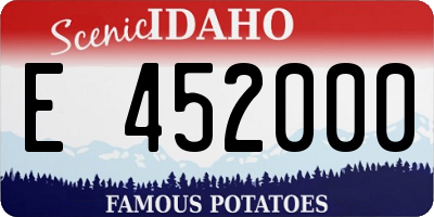 ID license plate E452000