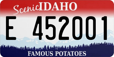 ID license plate E452001