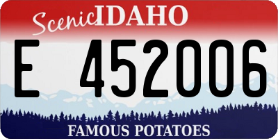 ID license plate E452006