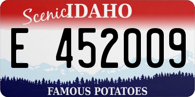 ID license plate E452009
