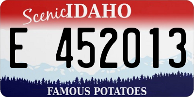 ID license plate E452013