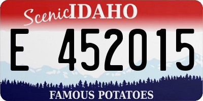 ID license plate E452015